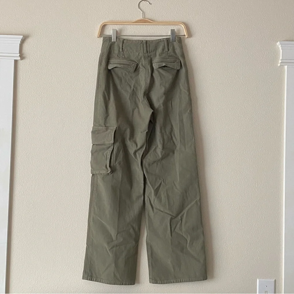 Aritzia Wilfred Free Green Cargo High Waisted Pants Size 2 - Picture 2 of 5